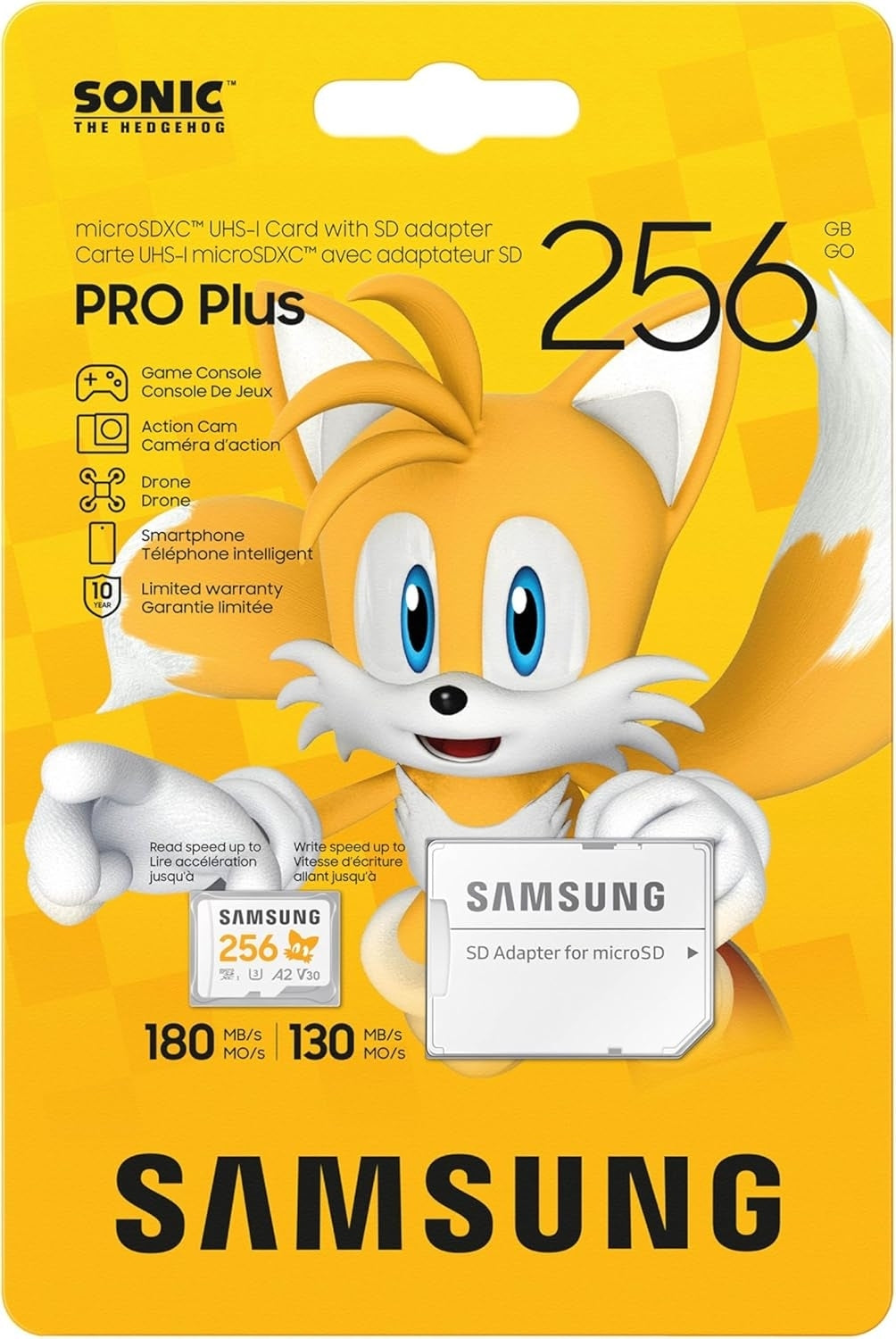Samsung PRO Plus Sonic The Hedgehog + Adapter 256GB microSDXC MB-MD256SA/LC1