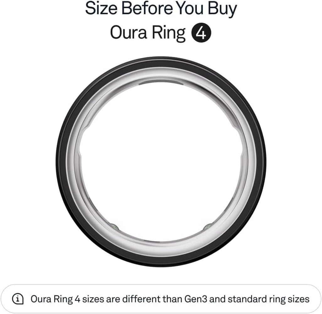 Oura - Ring 4 - Smart Ring - Size Before You Buy with OR4 Sizing Kit - Size 9 - Black JZ90-54144-09