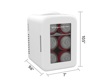 Frigidaire 6 Can Mini Personal Dorm Fridge Cooler Pink EFMIS190-WHITE