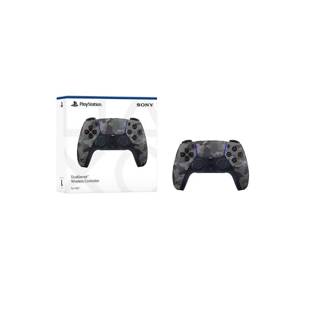 Sony Playstation 5 Slim Disc Console Bundle with Gray Camo Controller and Charging Station