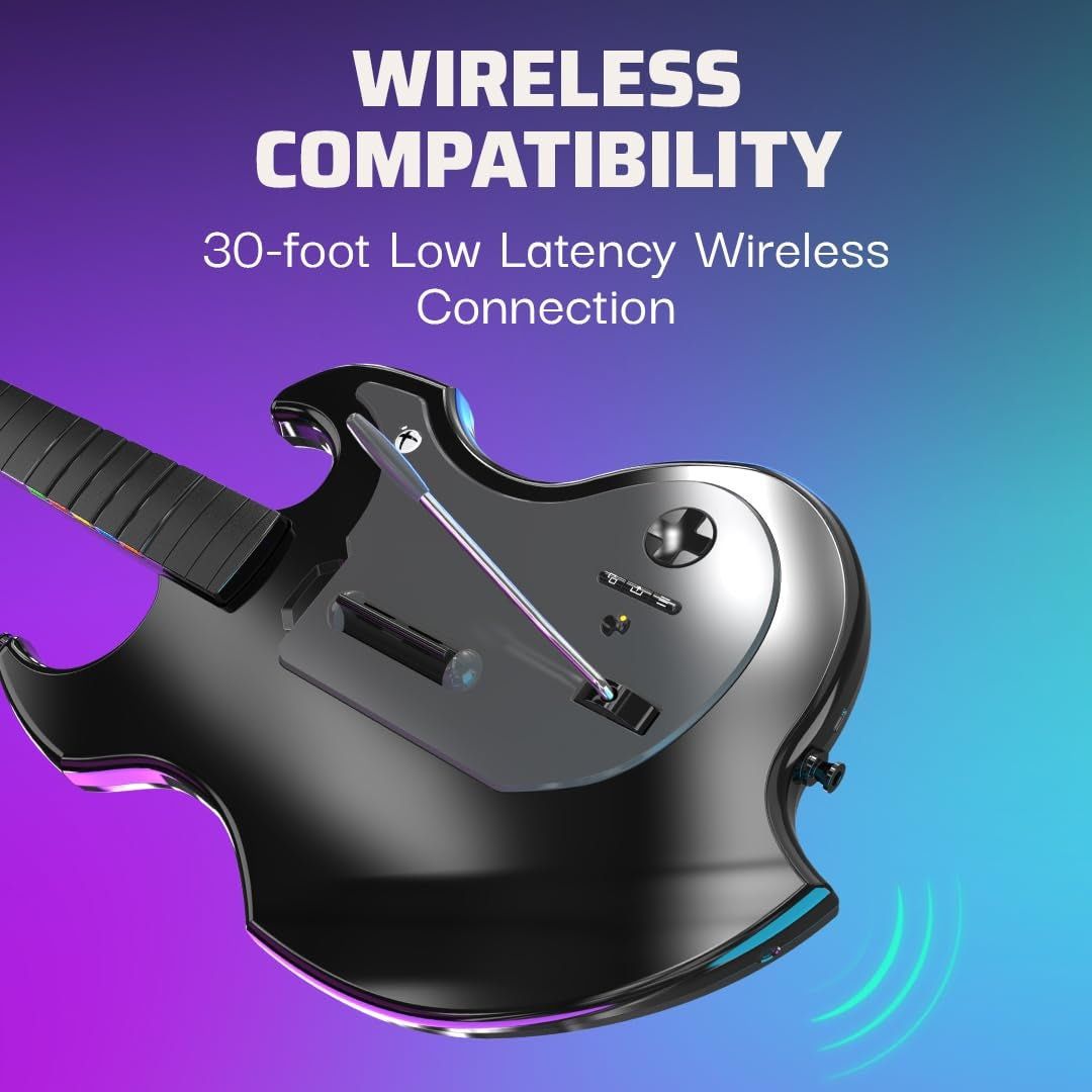 PDP - RIFFMASTER Wireless Guitar Controller For XBOX Series X|S, XBOX One & Windows 10/11 PC - Black