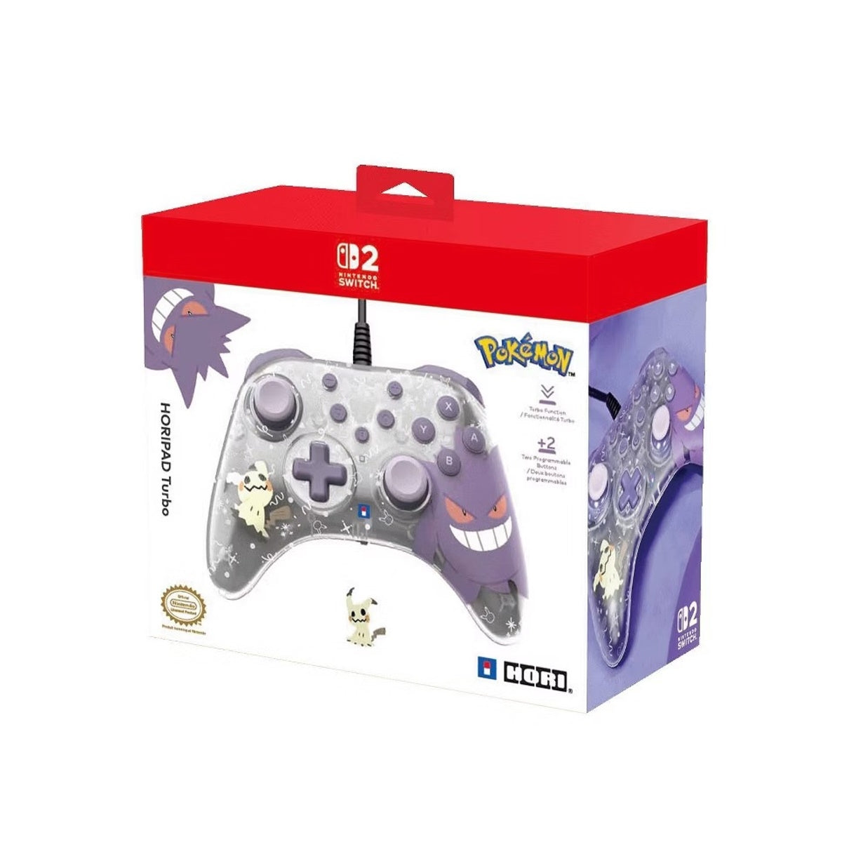 Hori - HORIPAD Turbo (Gengar & Mimikyu) Wired Controller for Nintendo Switch 2 - Gray NSX-090U