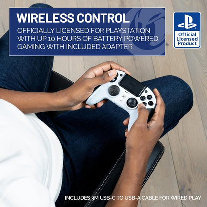 NACON Revolution 5 Pro Officially Licensed PlayStation Wireless Gaming Controller for PS5 / PS4 / PC Black/White 50-1727-01