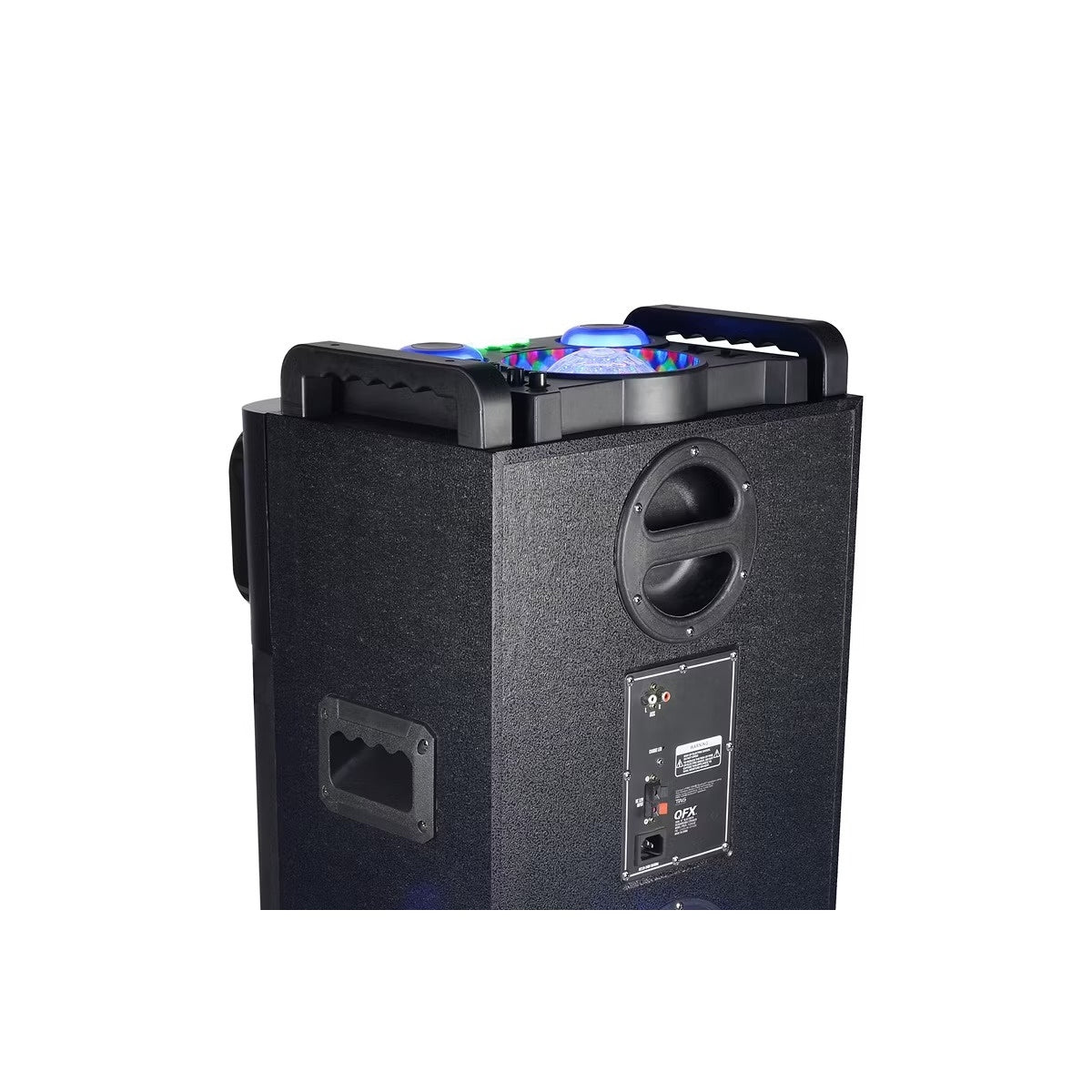 QFX Dual 12" Rechargeable Bluetooth Speaker System with Surround LED Party Lights & Graphic Display PBX-1260E