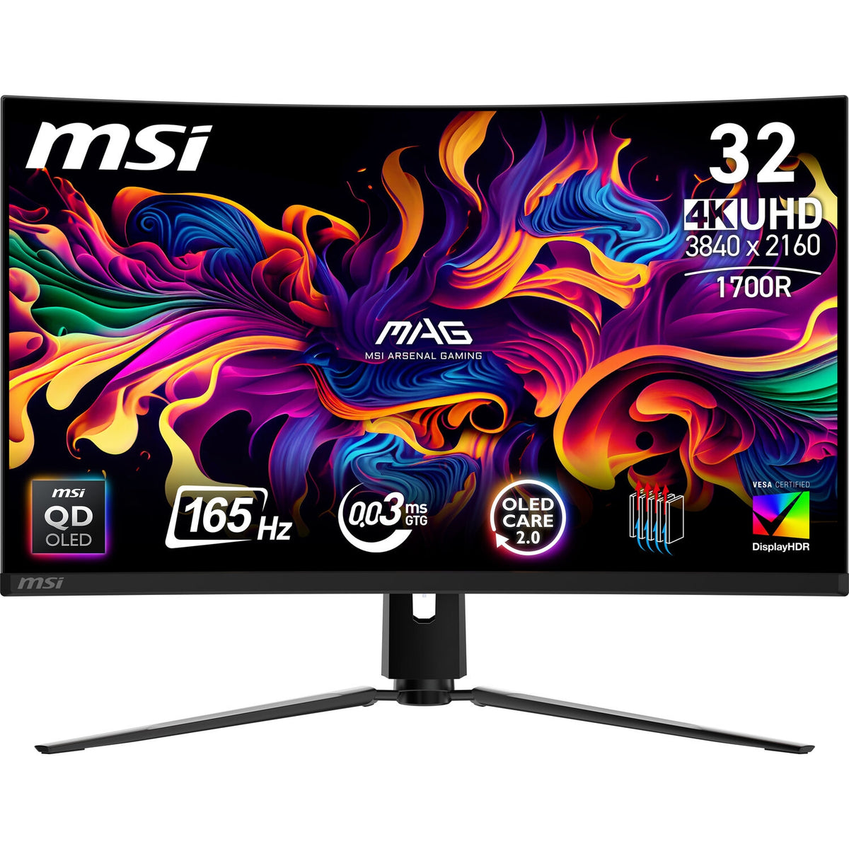 MSI MAG 321CUP QD-OLED 31.5" 4K HDR 165 Hz 0.03ms HDMI | DP | USB-C Curved Gaming Monitor