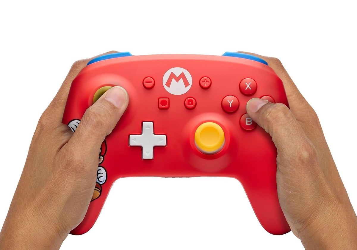 PowerA Core Wireless Controller for Nintendo Switch Mario Joy: Ergonomic Bluetooth Controller NSGP0309-01V