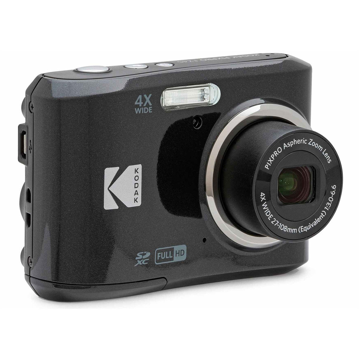 Kodak PIXPRO FZ45 16MP Digital Compact Camera 4X Optical­ Zoom, 27mm Wide Angle, ­2.7" LCD - Black