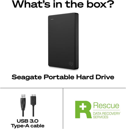 Seagate Portable 2TB External Hard Drive Portable HDD STGX2000400 - Black