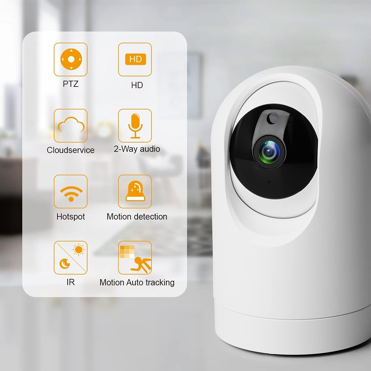 Konnek Stein Indoor Security Camera Wireless, 2K Smart Home IP Camera 2.4G/5G Dual-Band Wi-Fi Connection QC21S