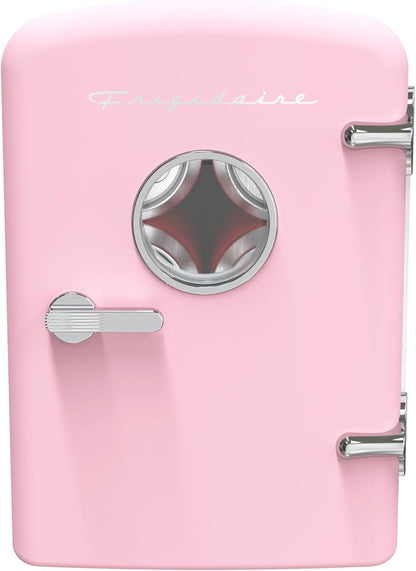 Frigidaire 9 Can or 6L Beverage Portable Mini Refrigerator EFMIS2175-PINK, Includes 110V home power cord & 12V DC car adapter