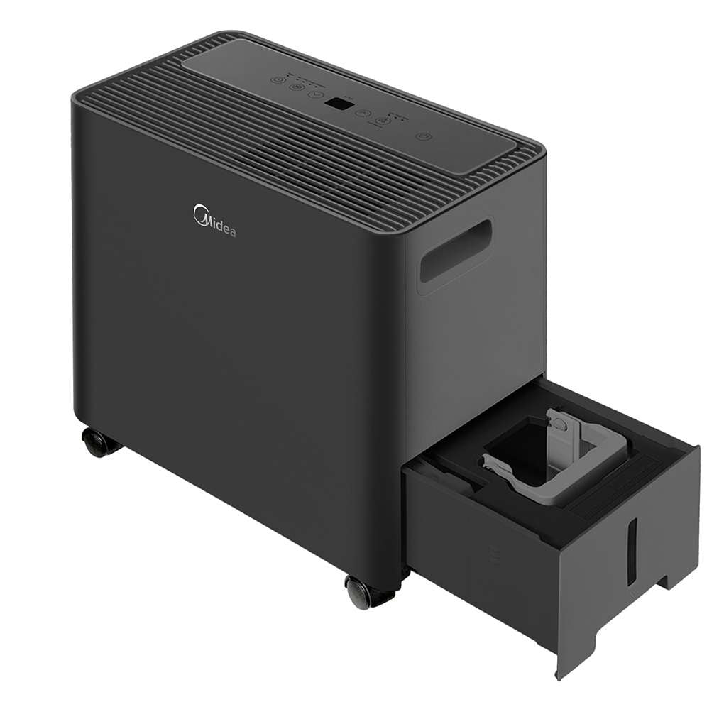 Midea 50 pt. Smart Access Dehumidifier with Built-in Pump for spaces up to 4,500 sq. ft MAD50PS1AWBL