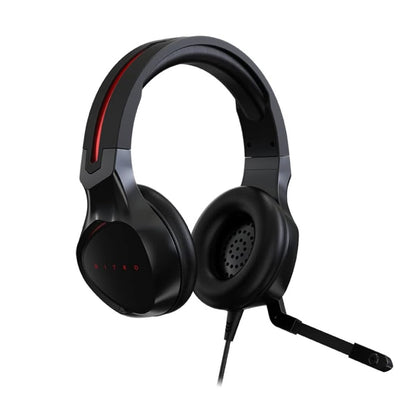 Acer Nitro Gaming Headset with Flexible Omnidirectional Mic, Adjustable Headband, Black NHW820