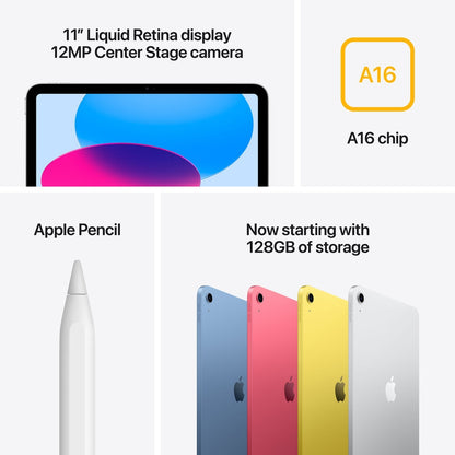 Apple 11-inch iPad A16 chip with Wi-Fi 128GB Silver MD3Y4LLA