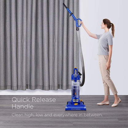 Eureka NEU182A PowerSpeed Bagless Upright Vacuum Cleaner, Lite, Blue NEU182A