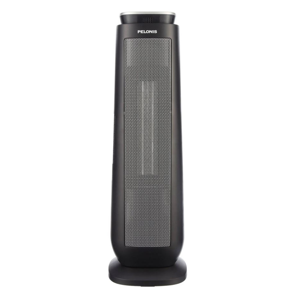 Pelonis 23" Ceramic Tower Fan-Forced Space Heater Black PTHW15-18MR