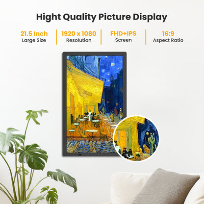 Proscan Elite 21.5” Wi-Fi Digital Picture Frame 32 GB Memory PEDPF2156