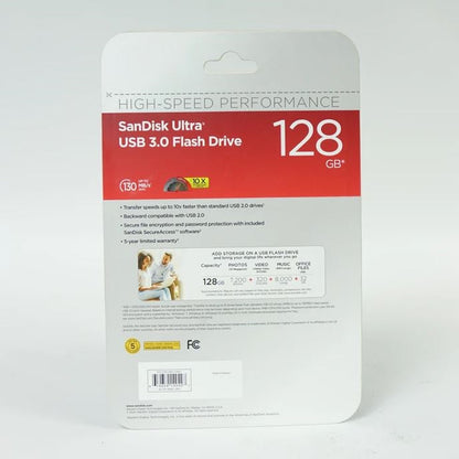 SanDisk 128GB Ultra High Speed USB 3.0 Flash Drive - SDCZ48-128G-A16BJ