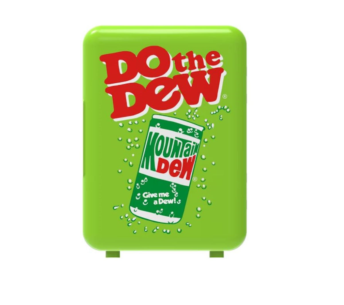 CURTIS MIS151MD Mountain Dew Retro, Mini Portable Compact Personal Fridge Cooler, 4 Liter