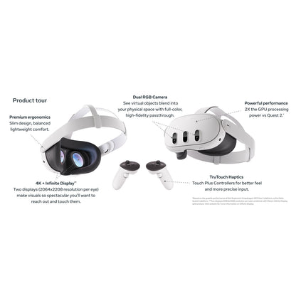 Meta Quest 3 Advanced All-in-One VR Headset with Batman: Arkham Shadow 512GB SK-1000189-01
