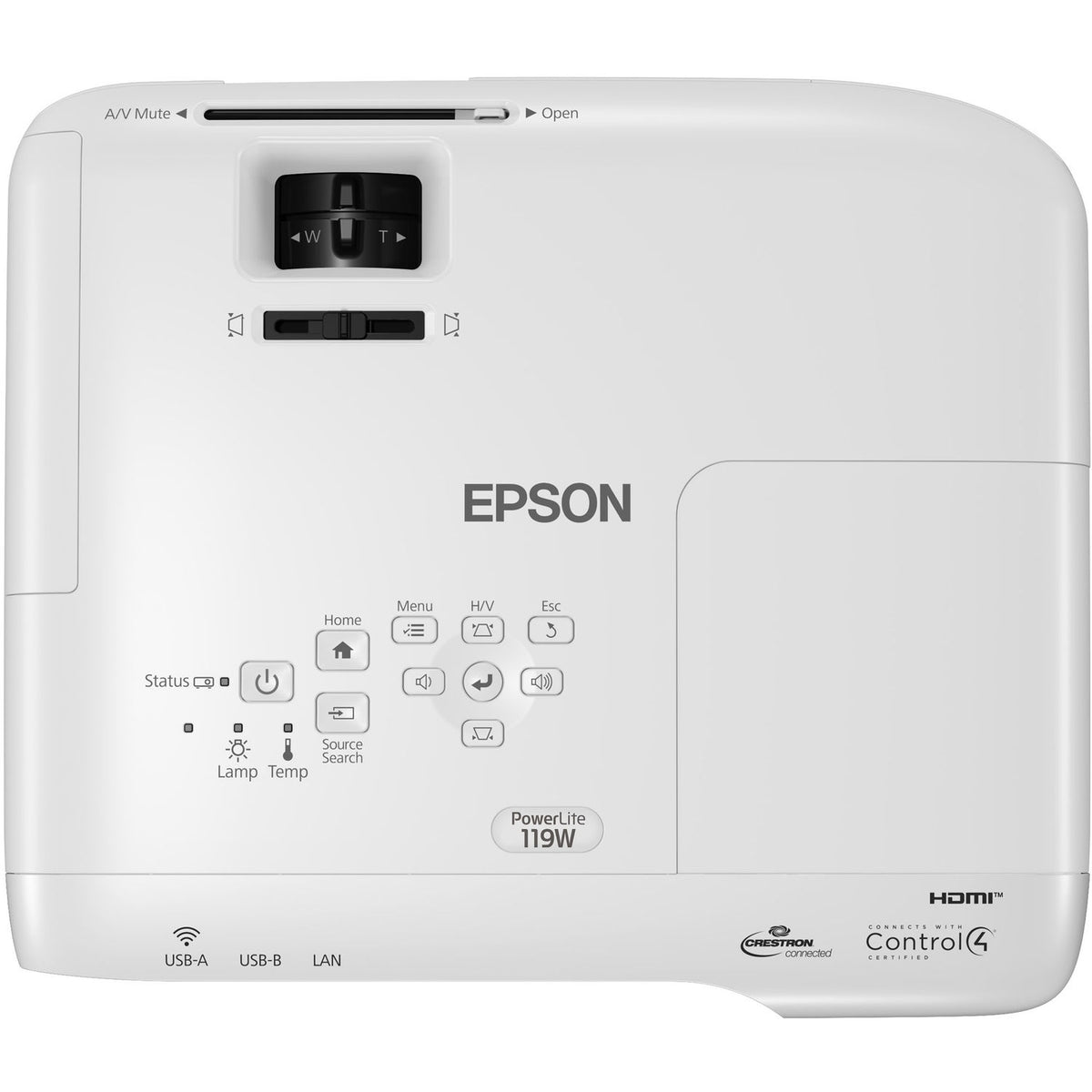 Epson PowerLite 119W 4000-Lumen WXGA 3LCD Projector V11H985020