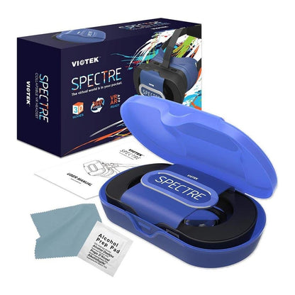 VIOTEK Spectre Folding Virtual Reality VR Headset Phone Accessory - Lightweight Glasses with Collapsible Case SPE-A01