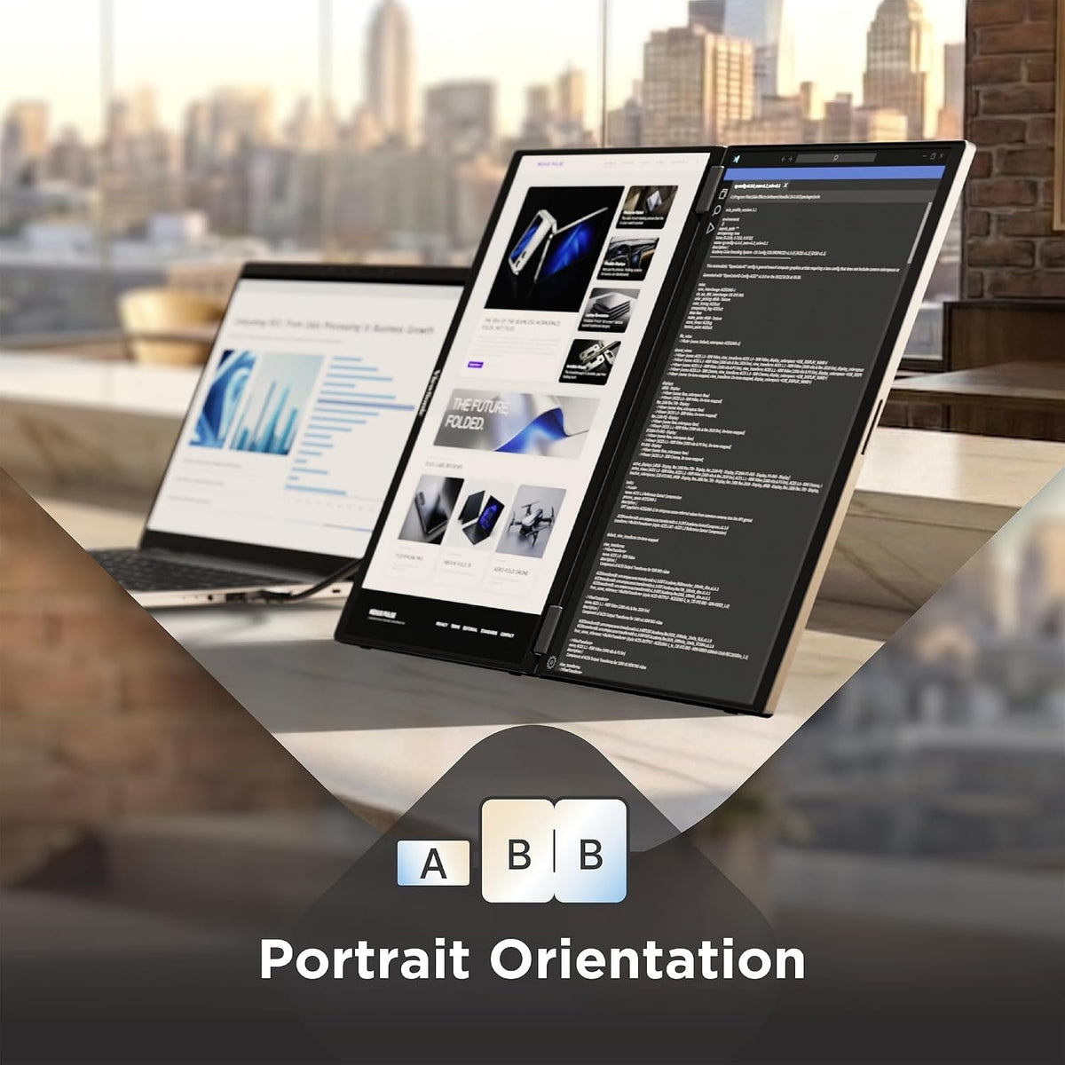 ViewSonic VG1457 14" 1920 x 1200 60 Hz Foldable IPS WUXGA Dual-Screen Portable Monitor