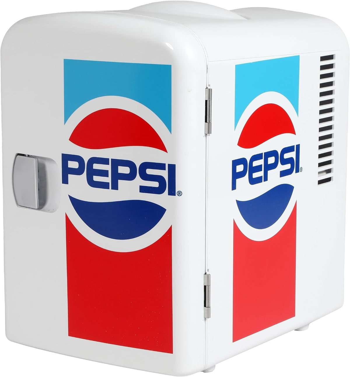 Curtis MIS138PEP Pepsi Retro, Mini Portable Fridge Cooler, 4 Liter 6x 12 oz Cans, White