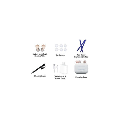 Audien Atom Pro 2 Rechargeable OTC Hearing Aids AP2RB006