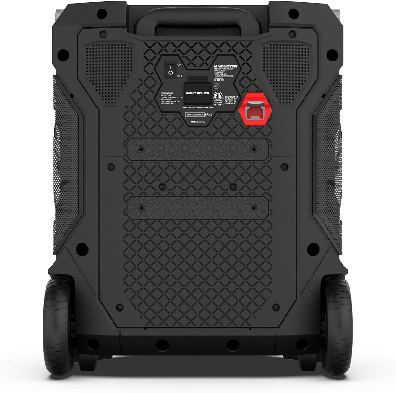 Monster - Rockin’ Roller 360 Indoor/Outdoor Portable Bluetooth Speaker - Black MNRR360