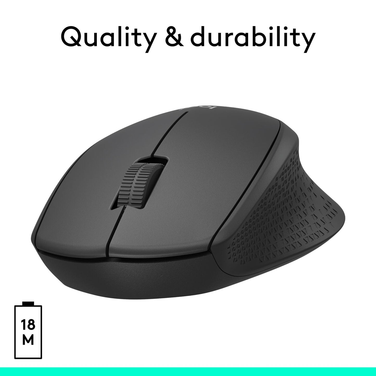 Logitech M330 Silent Plus Full Size 2.4 GHz Wireless Mouse - Black 910-004905