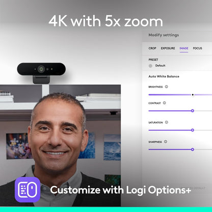 Logitech Brio Ultra 4K HD Webcam for Streaming and Meetings - Black 960-001419