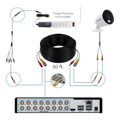 Night Owl 16-Ch 10-Camera 1080p Security System 1TB HDD DVR & Spotlights CL-D2P-16-110L