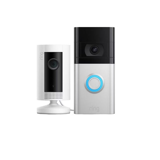 Ring Video Doorbell 3 with Indoor Camera Bundle, Dual band Wi-Fi, 1080p HD video