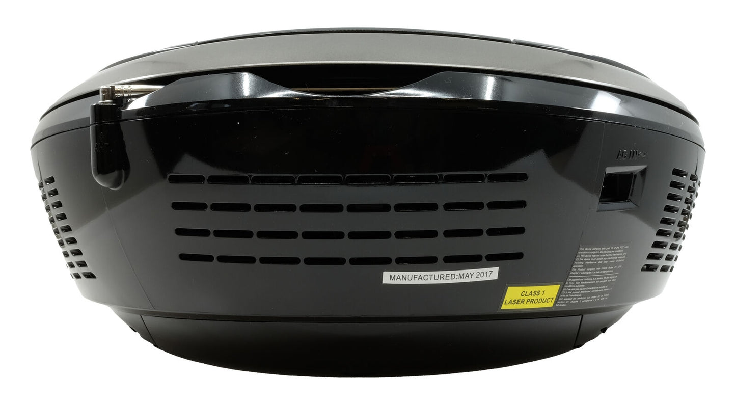 Proscan PRCD682BT Black Bluetooth Portable CD Radio Boombox with AM/FM Radio