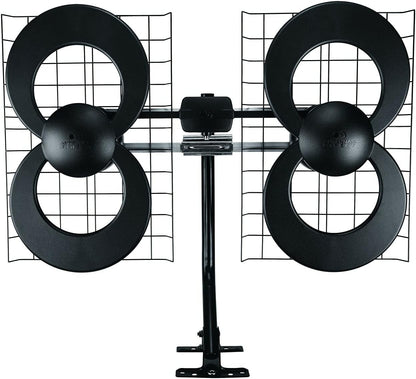ClearStream 4 UHF Indoor Outdoor TV Antenna, 70+ Mile Range, 4K 8K UHD w/20-inch Mast, Reflectors