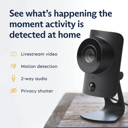 SimpliSafe SimpliCam Wired Indoor 1080p HD Security Camera Black SCM200