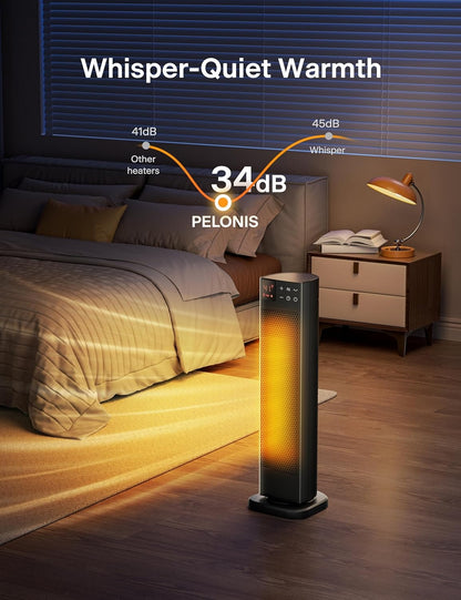PELONIS 1500 -Watt Ceramic Tower Indoor Electric Space Heater with Thermostat with Remote PHF15RSAPH23