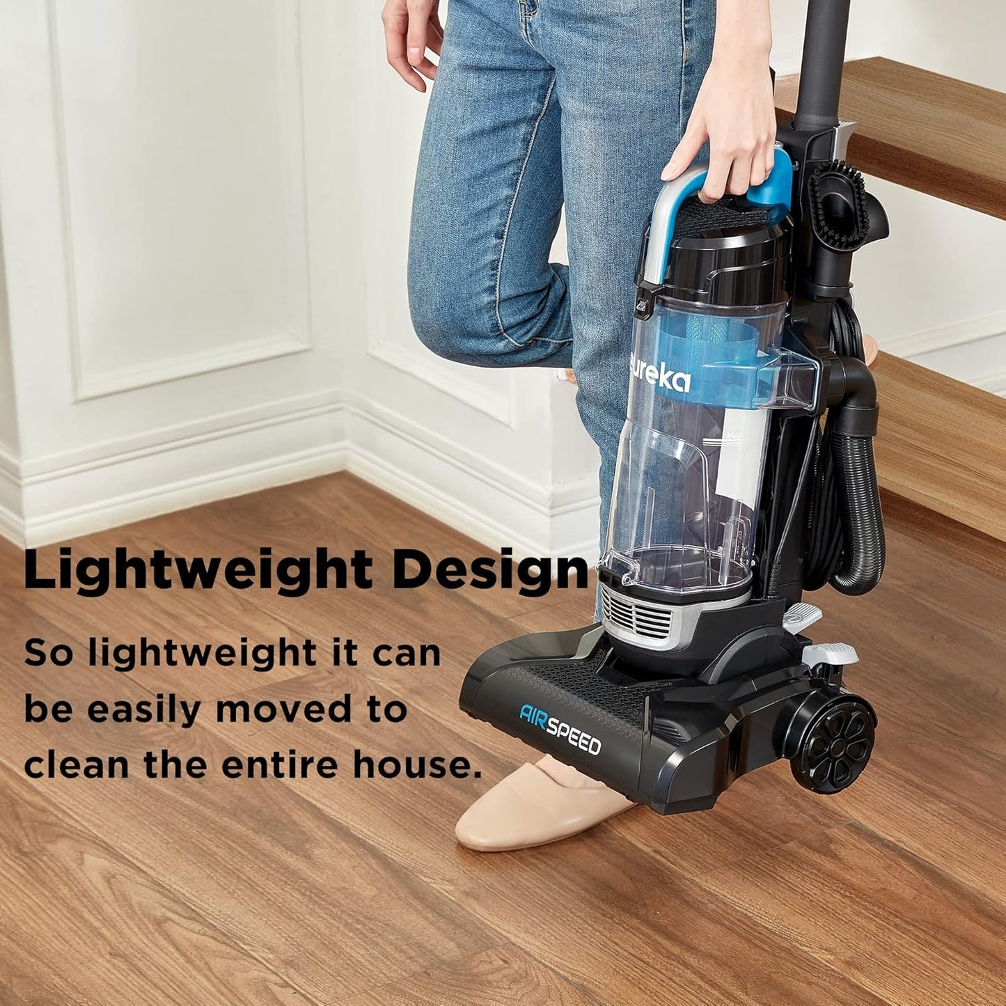 Eureka NEU10AE5 Powerful Bagless Upright AirSpeed Ultra-Lightweight Vacuum Cleaner Blue