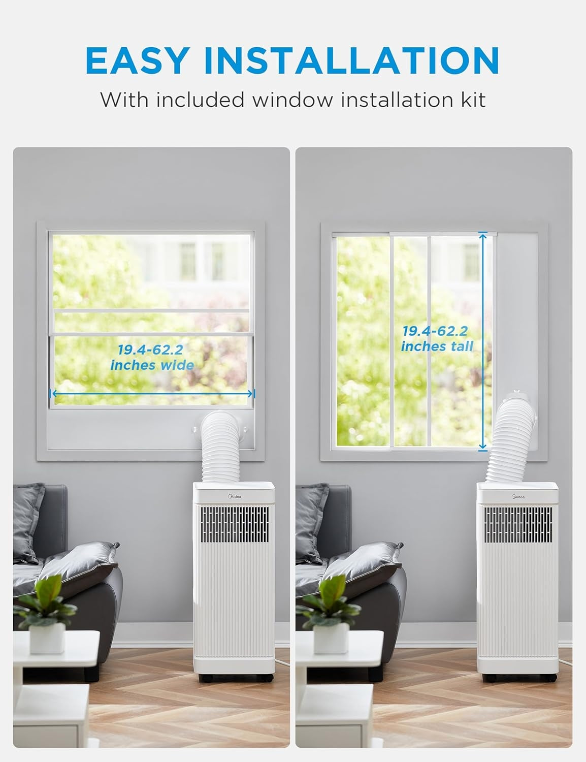 Midea 7,100 BTU DOE Smart Portable Air Conditioner for spaces up to 300 sq. ft. MAP07S1AWT-A