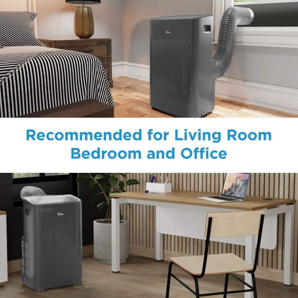 Midea 10,000 BTU Smart Portable Air Conditioner w/ Heat 450 sq ft MAP10HS1XWGR-T