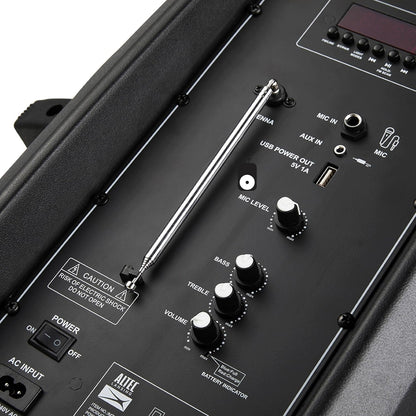 Altec Lansing SoundRover Wireless Tailgate Speaker, 7 LED lights, Portable Design, Black - IMT7002