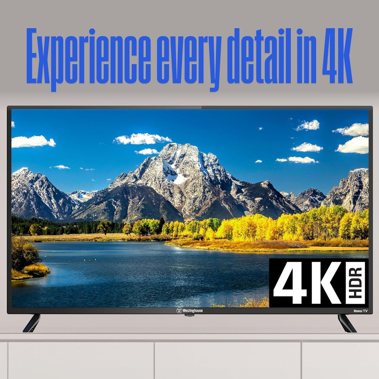 Westinghouse 50" Smart ROKU TV, 4K UHD Flat Screen, Wi-Fi, Bluetooth WR50UE4520