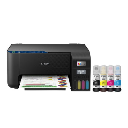 Epson - EcoTank ET-2400 Wireless Color All-in-One Cartridge-Free Supertank Printer with Scan and Copy - Black C11CJ67201