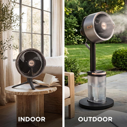 Shark FlexBreeze Pro Mist 2-in-1 Fan with Integrated Mist Charcoal FA302