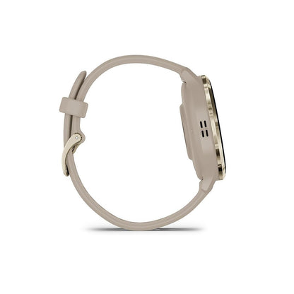 Garmin Venu 3S 41mm Health Fitness GPS Smartwatch Gold Steel Bezel w/French Gray Case 010-02785-02