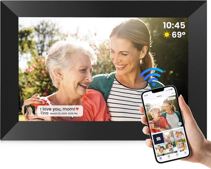 Uhale Digital Picture Frame Wi-Fi 10.1 Inch, Electronic Photo Frames 1280 x 800 HD IPS Touch Screen, Auto Rotate F-102KZ