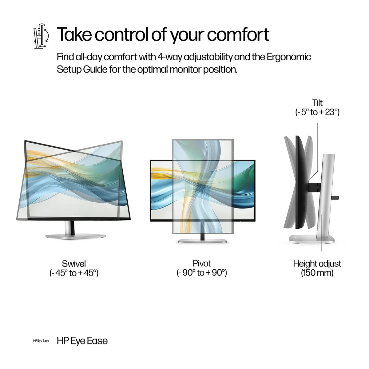 HP Series 5 Pro 524pu 23.8" Full HD 1920 x 1080 at 100 Hz 5ms HDMI | USB-C Monitor 9D9V7AA