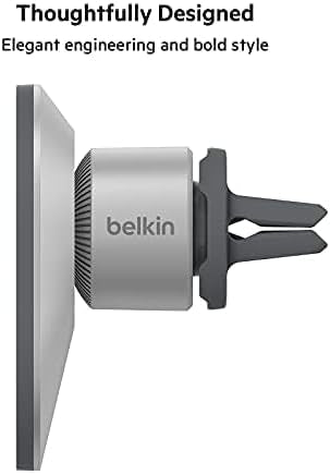 Belkin MagSafe Compatible Car Phone Magnetic Mount, Air Vent Phone Holder for iPhone 14,13,12,11 Series WIC003BTGR