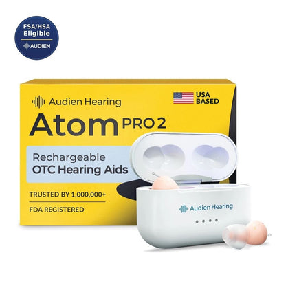Audien Atom Pro 2 Rechargeable OTC Hearing Aids AP2RB006