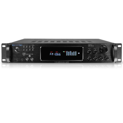 Technical Pro 1500 Watt Bluetooth Home Stereo Amplifier, Digital Hybrid Multi Channel | Preamp, Tuner with USB and SD Inputs H1502URBT